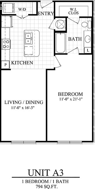 1BR/1BA - A3