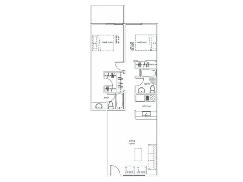 Floor Plan - 2x2-900