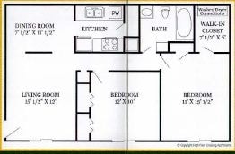 Two Bedroom - 950 Square Feet - Two Bedroom