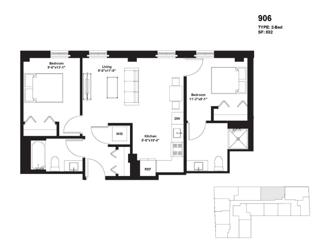 Floor Plan - Unit 906