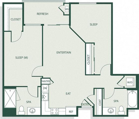 Floor Plan - 2B4