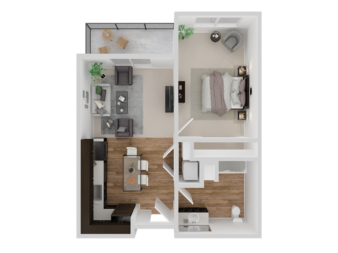 Floor Plan - 1x1 | Age 55+