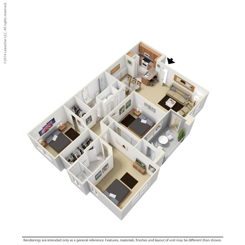 Floor Plan - 3 Bedroom - C1