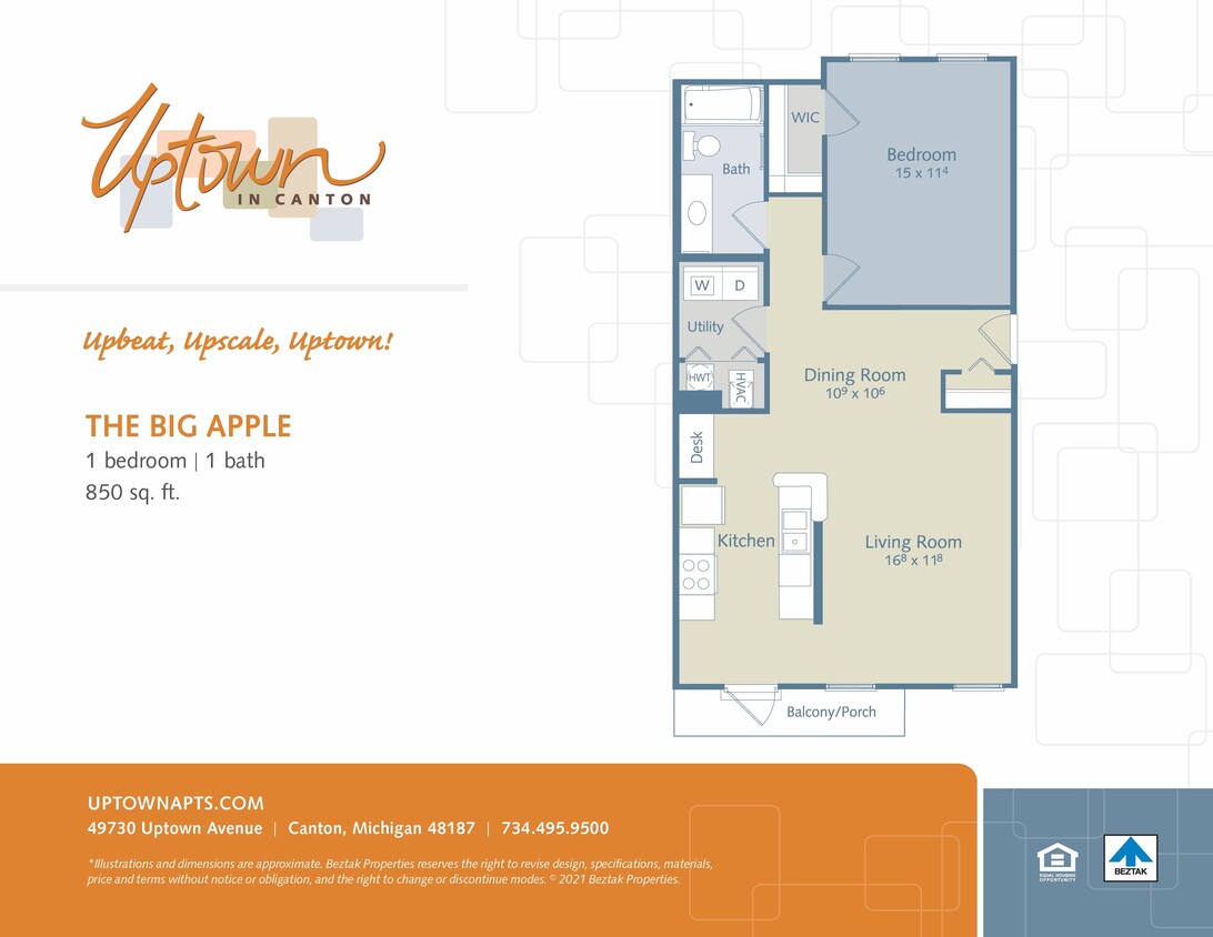 Floor Plan - The Big Apple Furnished