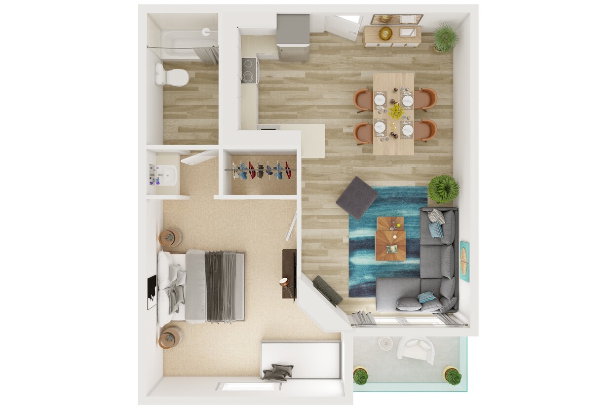 Floor Plan - 1 Bed