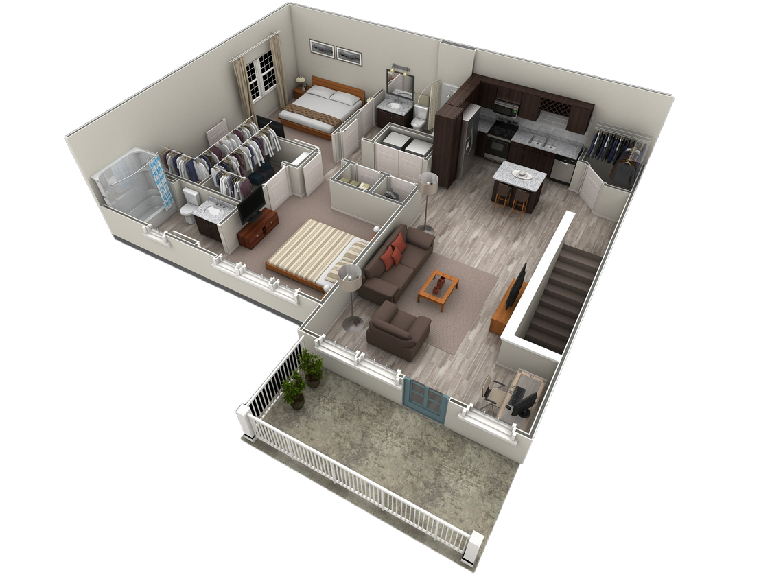 Floor Plan - 2 BR Designer Overlook