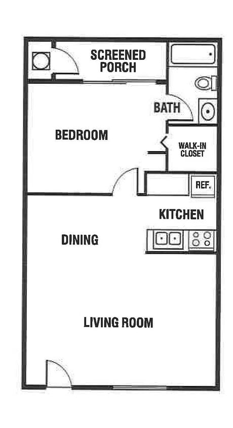 Floor Plan - One Bed One Bath