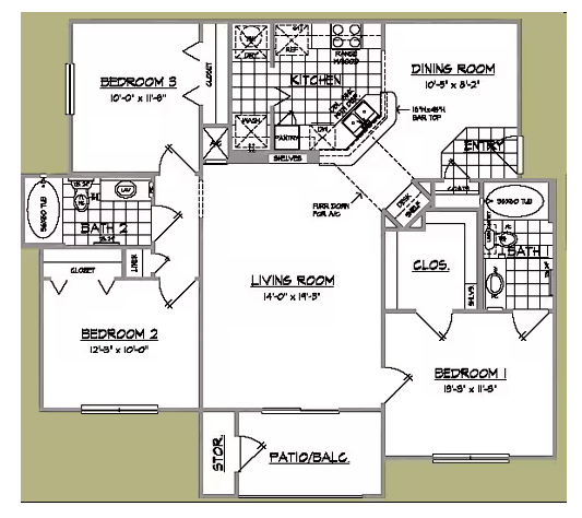 Floor Plan - 3 bedroom