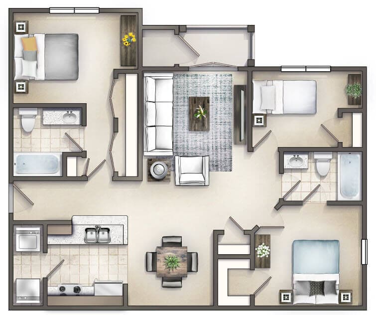 Floor Plan - The Daytona