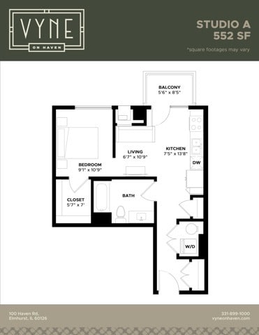 Final - Vyne On Haven - Floor Plans - STUDIO A - TYPE B - STUDIO - A