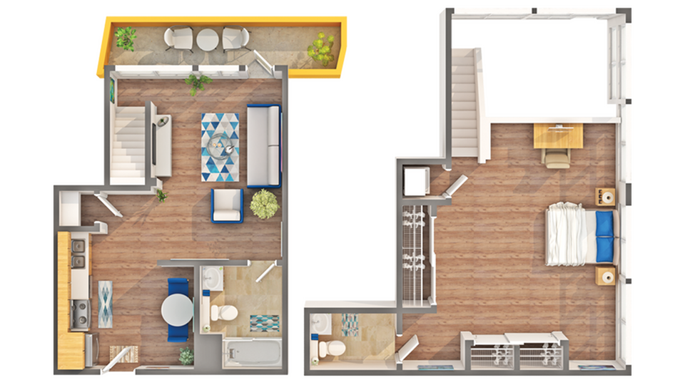 B8 Loft Floorplan - Unit 514 - Seaside II - B8 Loft