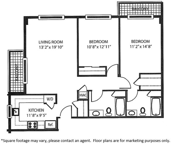 Floor Plan - 2BED-2BATH-TIER 01 CORNER