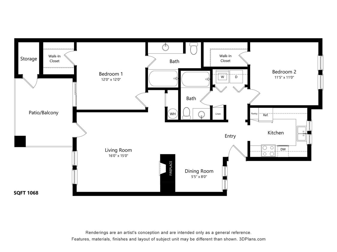 Floor Plan - Two Bedroom