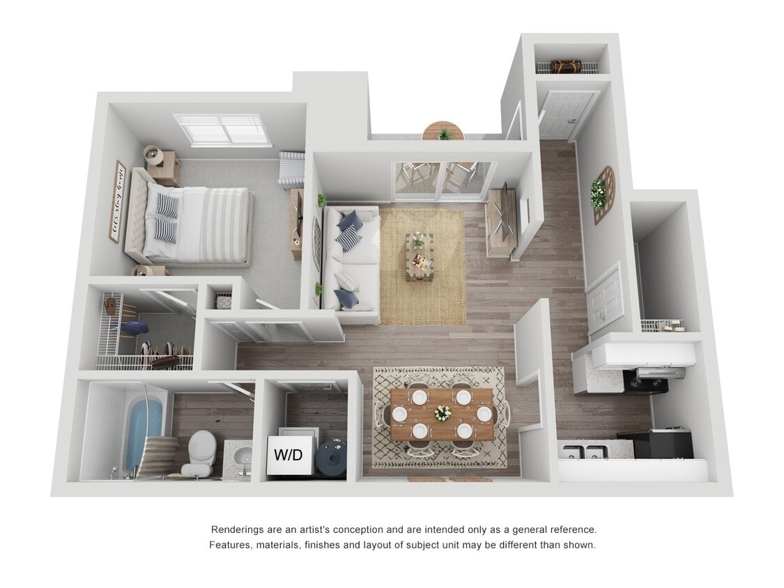 Floor Plan - 1 Bedroom 1 Bath