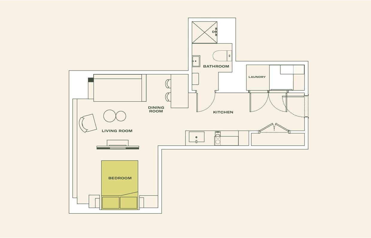 Floor Plan - One Bedroom (S5)