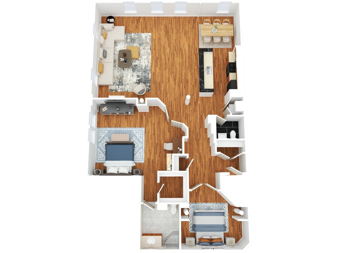 Floor Plan - 2 Bed 1.5 Bath