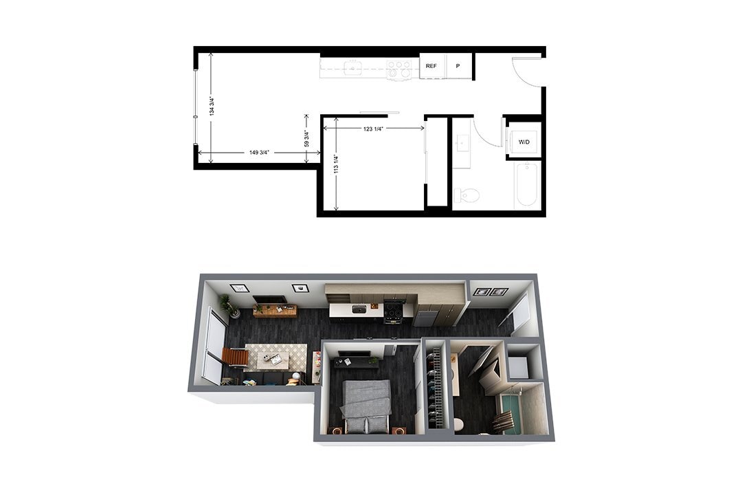 Floor Plan - a8 1 Bedroom