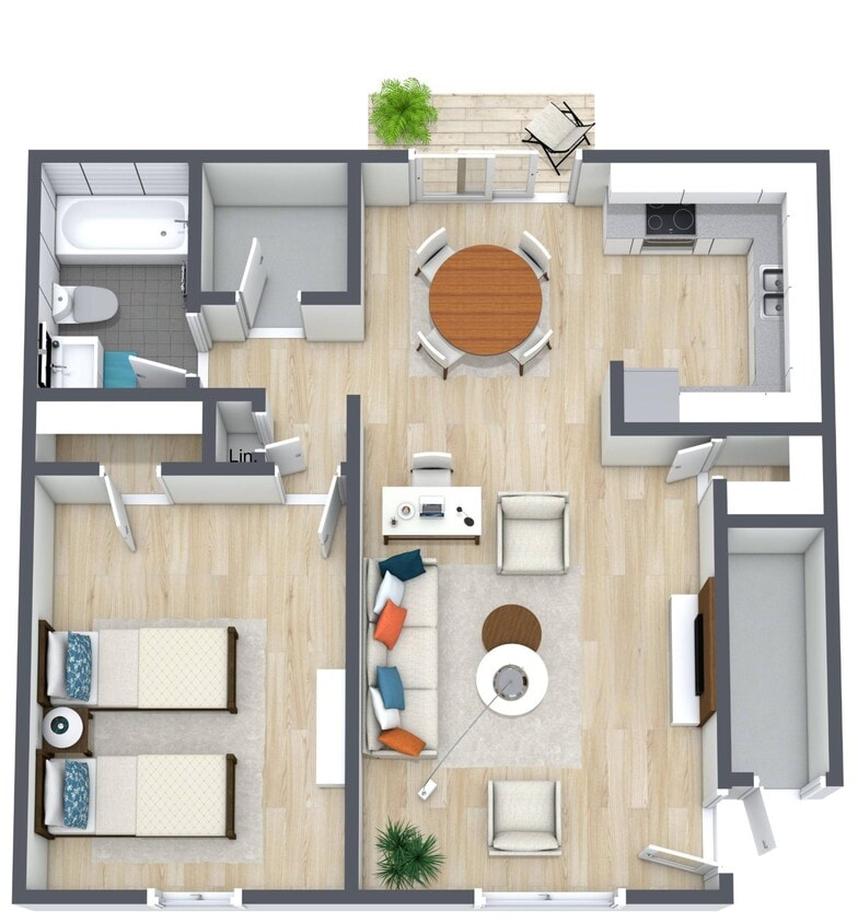 Floor Plan - 1BR - 1BTH