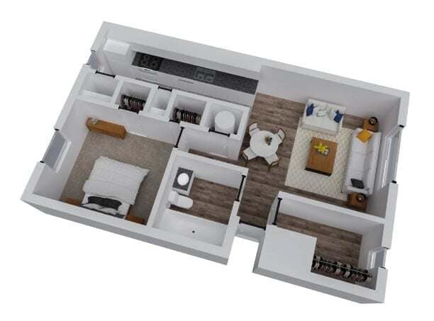 Floor Plan - One Bedroom B