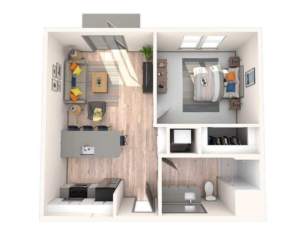 Floor Plan - One Bedroom A1A