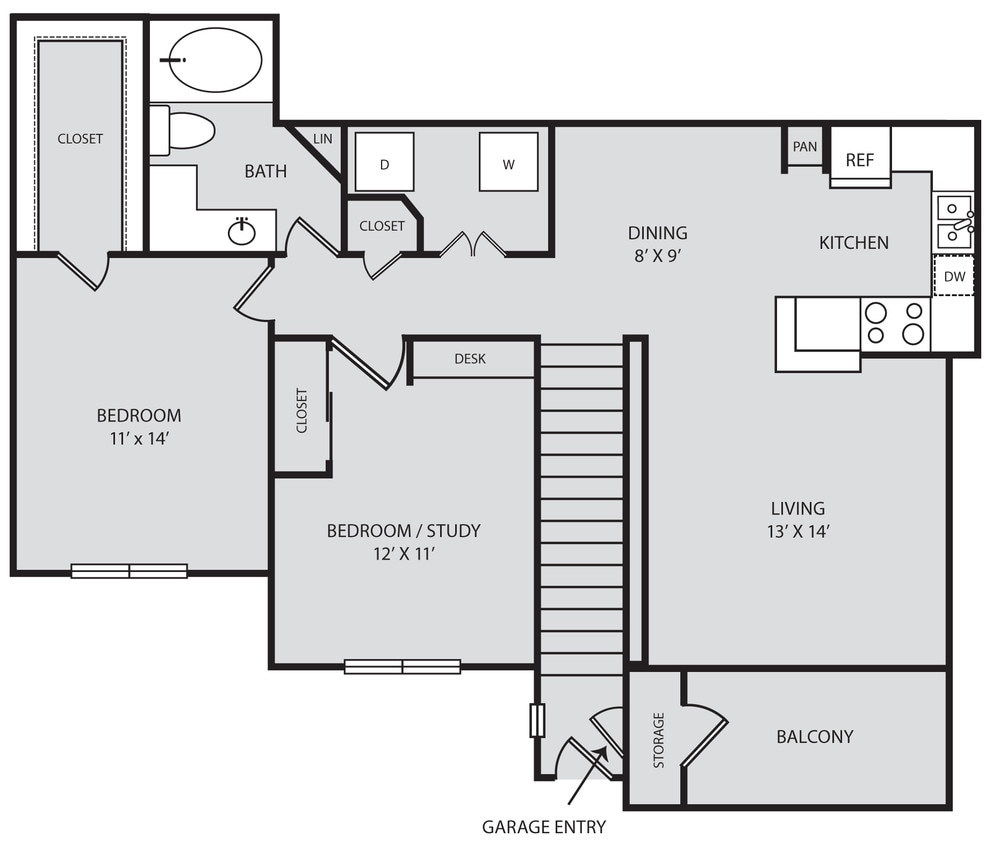 Parc At Wall Street - B1 - 1 Beds - 1 Baths - 1085 Sq. ft. - B1