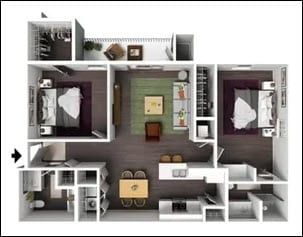 Floor Plan - 2 Bedroom B