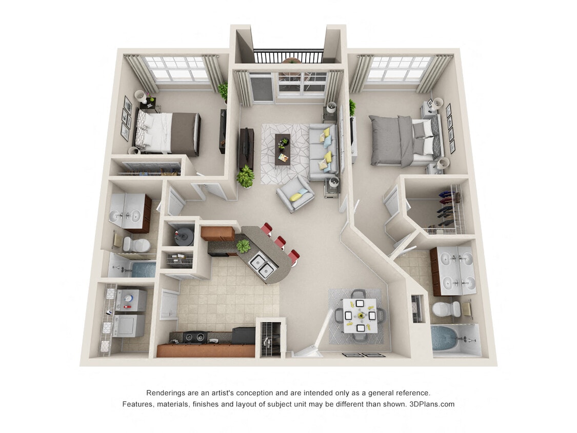 Floor Plan - Village Green Flats 1087