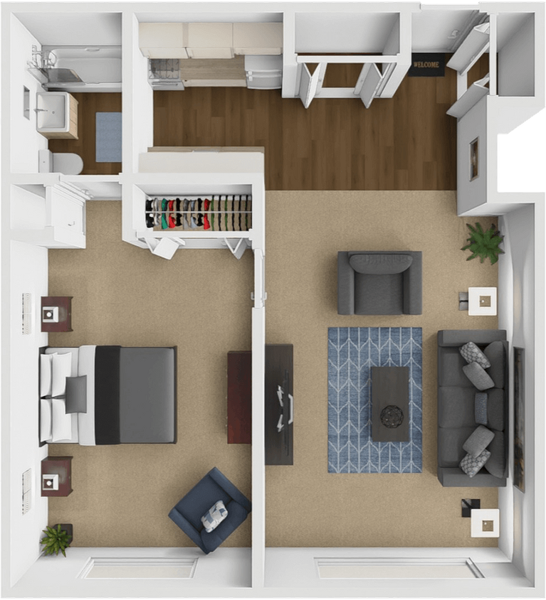 Floor Plan - One Bedroom