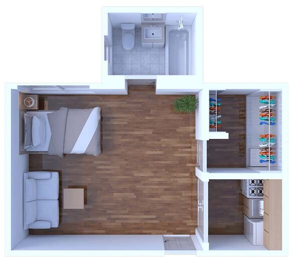 Floor Plan - Studio Floor Plan S34 676 2B