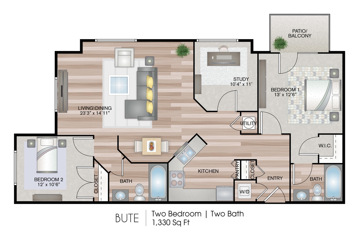 1330 Square Feet - Bute