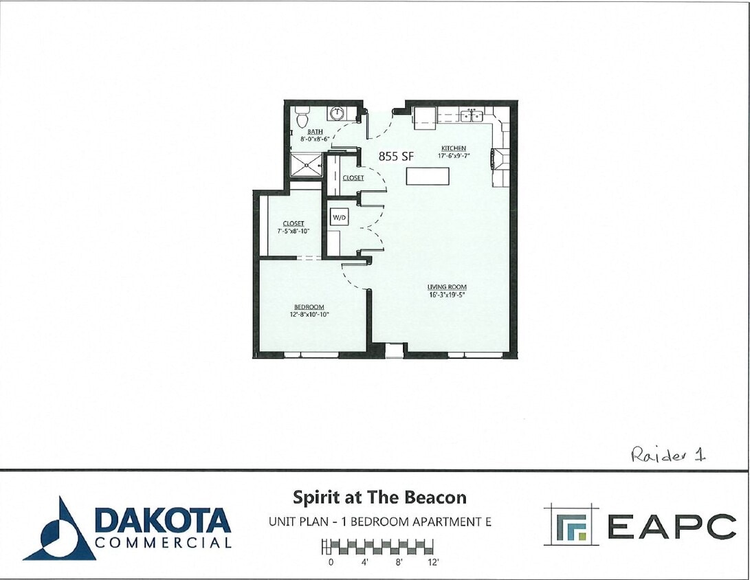 Floor Plan - Raider1 1B/1B