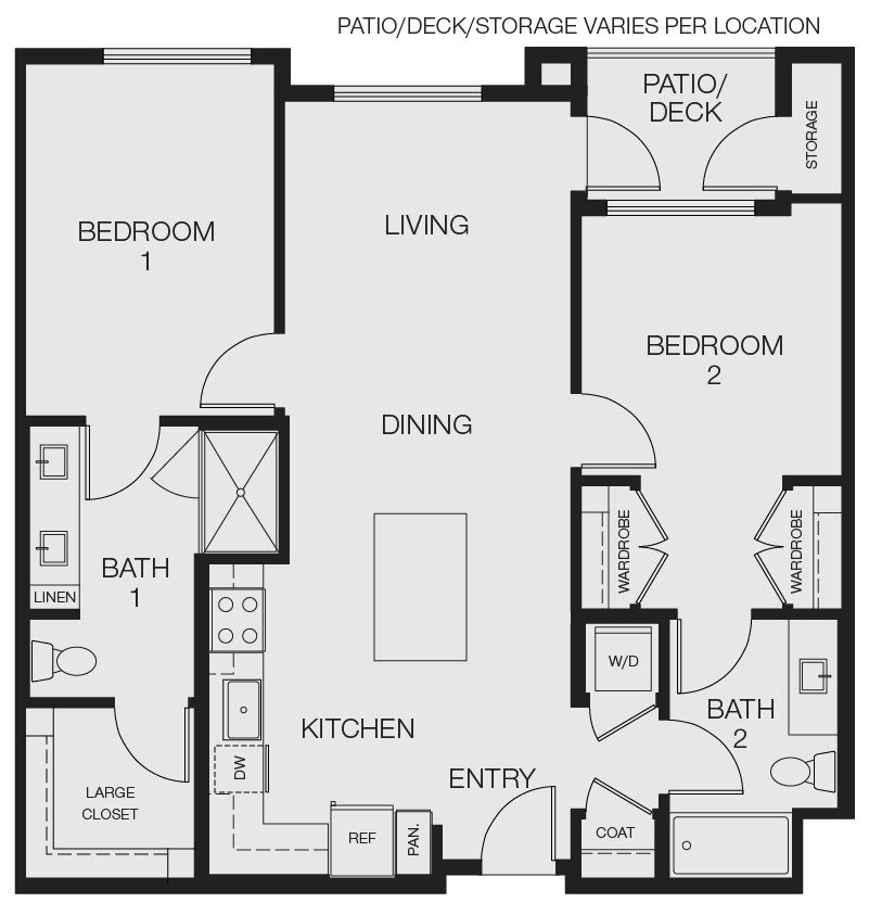 Floor Plan - 2x2 2B