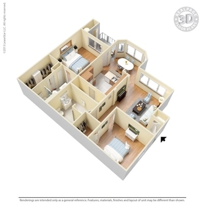 2 Bed 2 Bath 1119 SqFt (1056 Net) - 2 Bed 2 Bath 1119 SqFt (1056 Net)