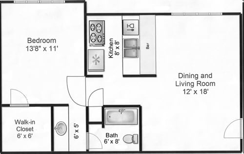 One Bedroom - One Bedroom
