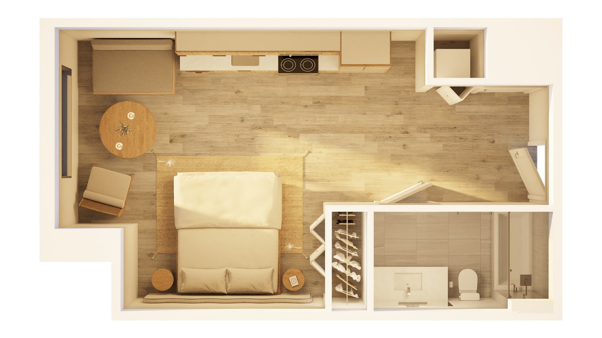 Floor Plan - West Studio Sunset A
