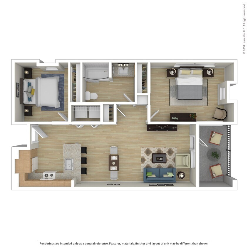 Floor Plan - 2 Bedroom 1 Bath