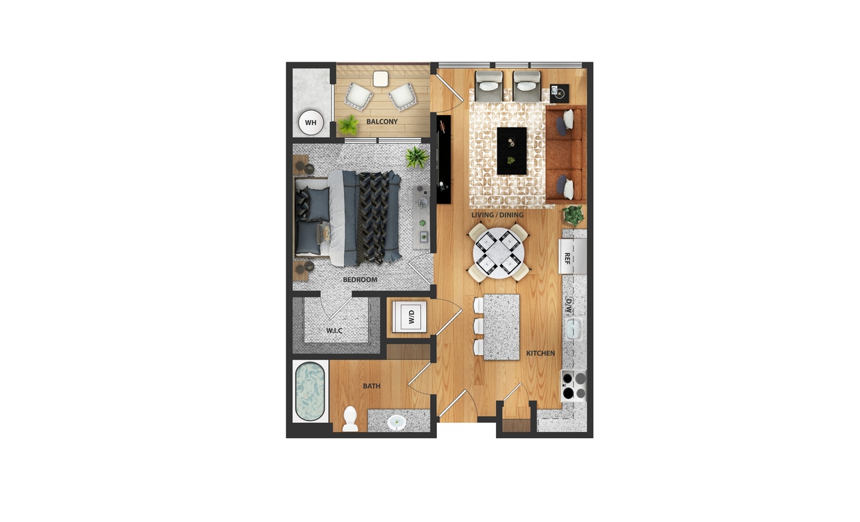 1 Bed 664sq.jpg - 1 Bedroom, 1 Bathroom