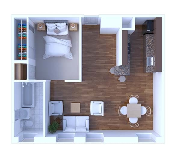Floor Plan - 1 Bedroom Floor Plan A7