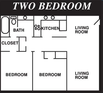 2BR/1BA - 2 BR/1 BA