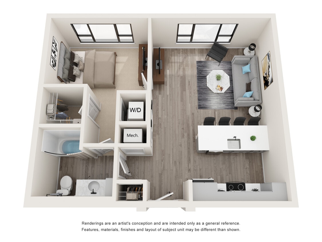 Lyra - 1 Bed, 1 Bath, 735 sq. ft. - Lyra