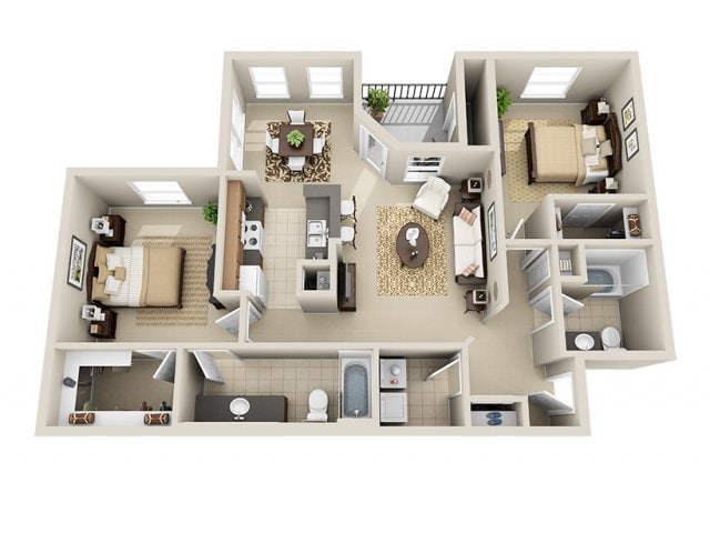 Floor Plan - Two Bedroom B1