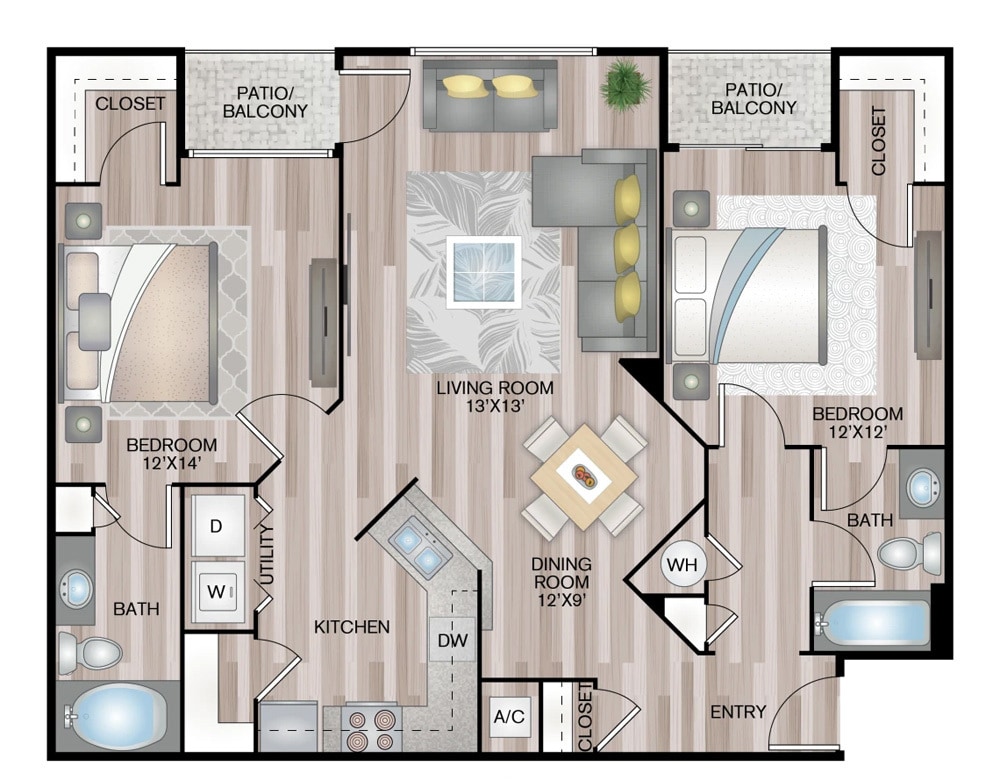 Floor Plan - The Williamsburg