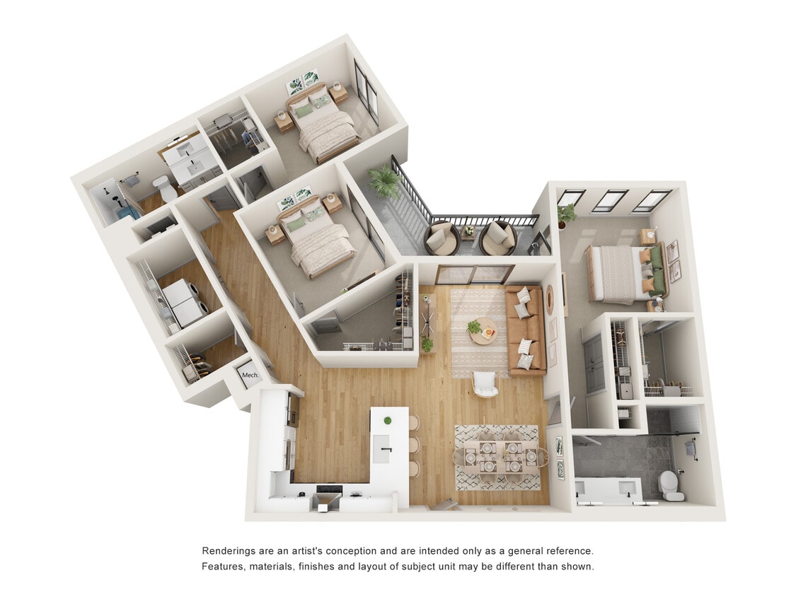 3/2 B - Three Bedroom - Van Gogh