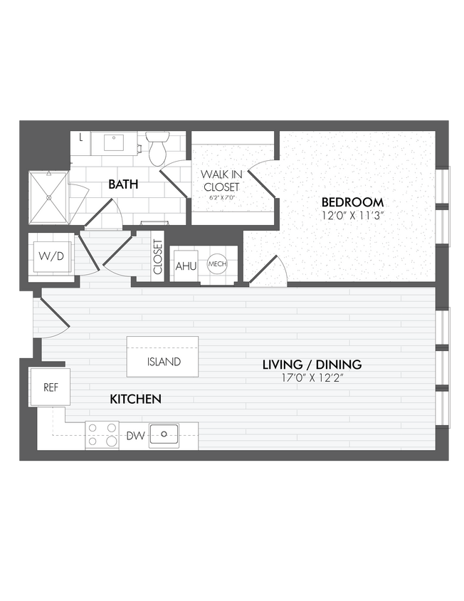 Floor Plan - 1 Bed/1 Bath-A8