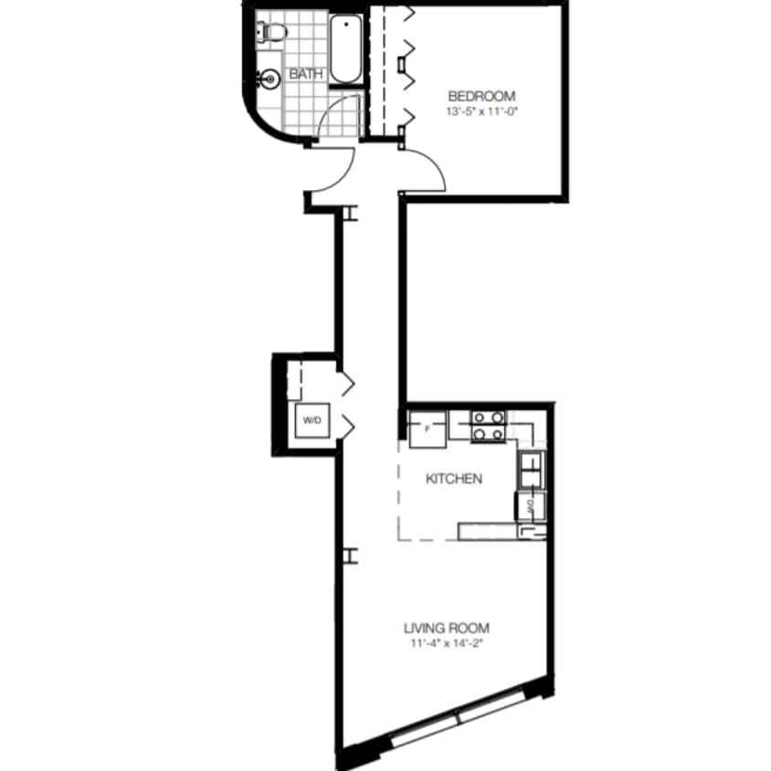 Floor Plan - UNIT 212B, 413B, 514B