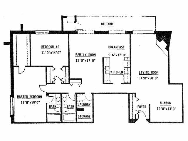 2BR/2BA - Two Bedroom plus Den