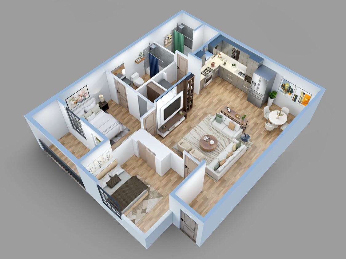 Floor Plan - 2 Bed/ Large/w Balcony