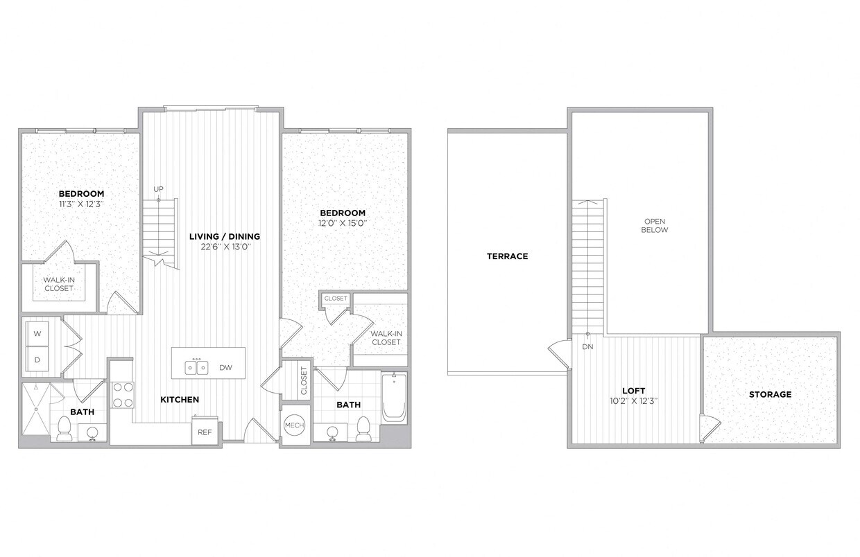 Floor Plan - 2 Bedroom Loft