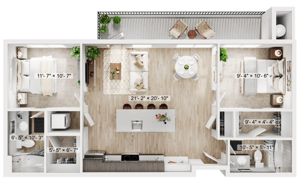 2BR/2BA - B5 - 2BR/2BA - B5