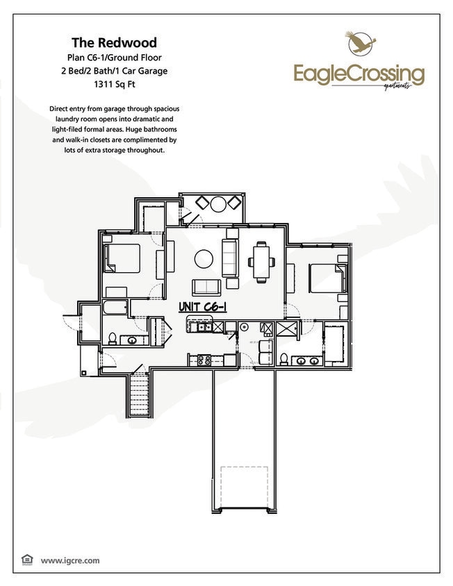 Floor Plan - C6.1-2x2 Redwood